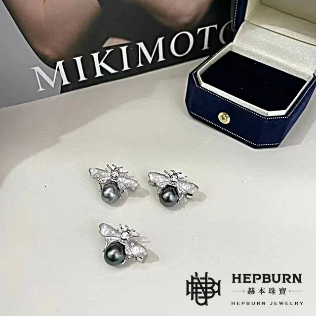 【赫本珠寶】設計款-海水大溪地黑珍珠小蜜蜂胸針