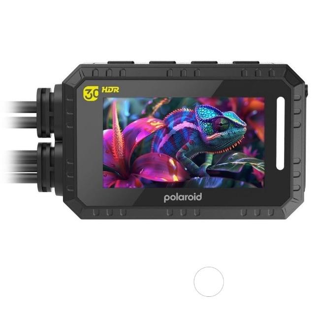 【Polaroid 寶麗萊】MS283WGS GPS測速版 最新小蜂鷹 附記憶卡(機車雙鏡頭行車紀錄器-新上市！小蜂鷹)