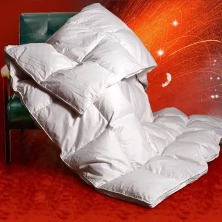頂級95%匈牙利羽絨被 雙人6x7尺 高蓬鬆度 立體隔間 純棉防絨布(台灣製)