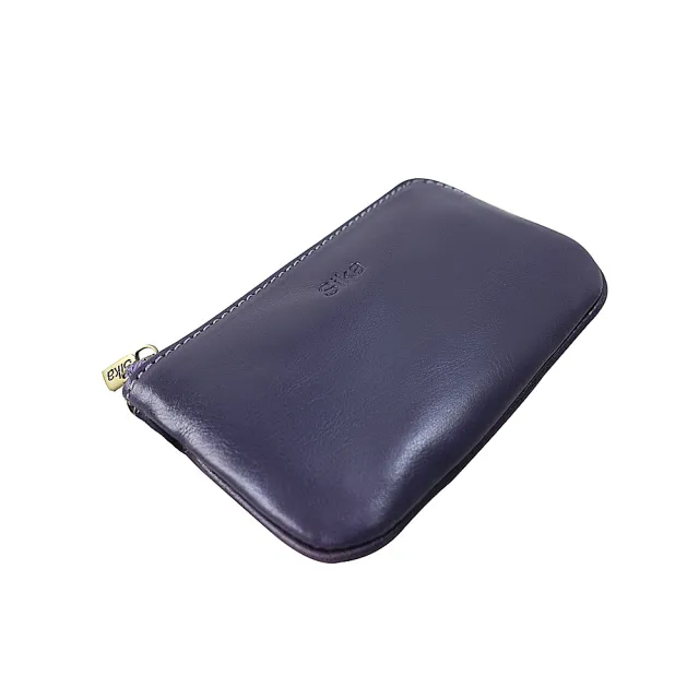 【Sika真皮手工包】雙11 L型拉鍊零錢包-大(真皮包包/零錢包/A8238A-07深紫色)