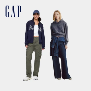 【GAP】男女裝 Logo刺繡/印花刷毛連帽外套/帽T-多款任選(678782&841725&787439)