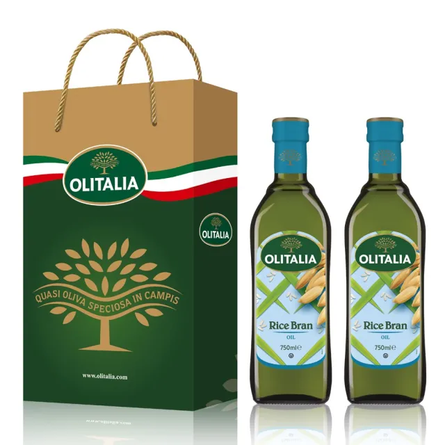 【Olitalia 奧利塔】超值玄米油禮盒組750mlx4瓶(+贈頂級葵花油250mlx1瓶)