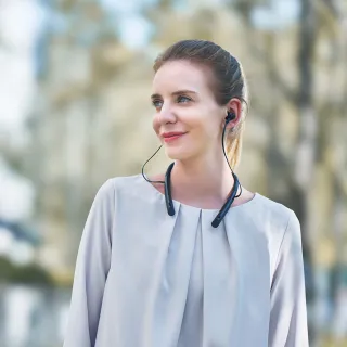 【ible】小艾寶Airvida E1穿戴式空氣清淨機x 藍牙降噪耳機(午夜黑/星光白 任選)