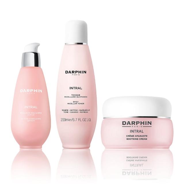 【DARPHIN 朵法】粉紅舒敏水乳全能組(全效舒緩健康乳100ml+全效舒緩淨膚水200ml)