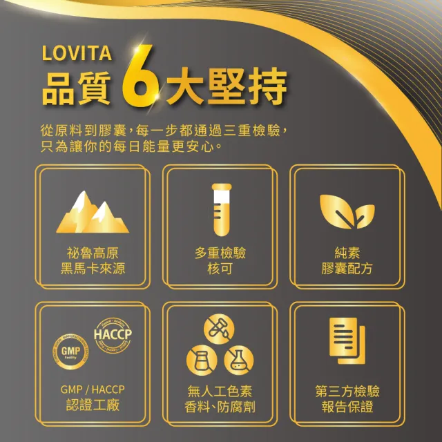 【LOVITA 愛維他】黑鑽馬卡EX素食膠囊(80顆 黑馬卡)