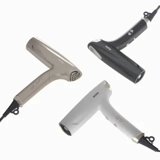 【Mins London】AYO 正負離子吹風機（薄霧金）(全配-磁吸吹嘴x2 / 烘罩 / 收納袋)