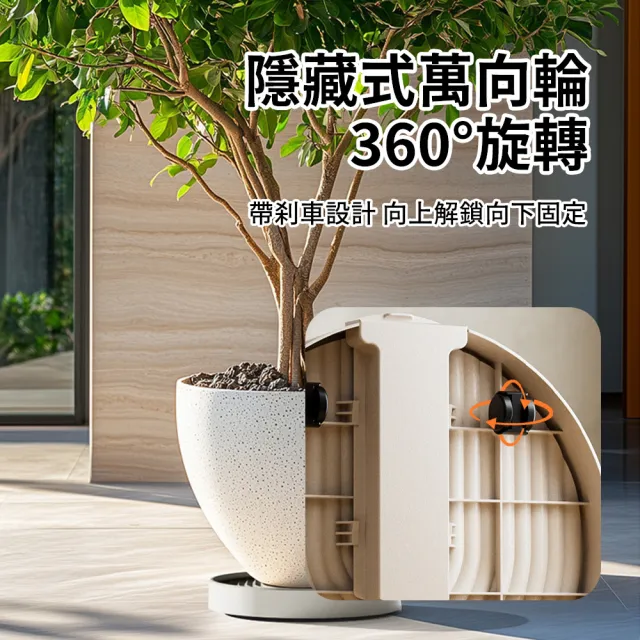 【wellane】加厚可移動式萬向輪花盆底盤 360°旋轉超透氣花盆托盤 盆栽底盤 接水盤 瀝水花盆底座