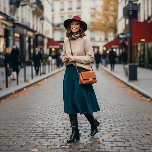 【ICHE 衣哲】Cop.Copine 法國原裝進口不規則剪裁半長圓裙-2色