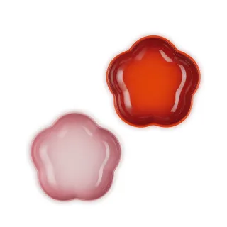 【Le Creuset】瓷器花型盤16cm(櫻花粉/火紅辣椒 2色選1)