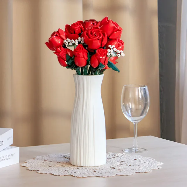 【LEGO 樂高】Botanicals 10374 粉紅玫瑰花束 & 10328 玫瑰花束