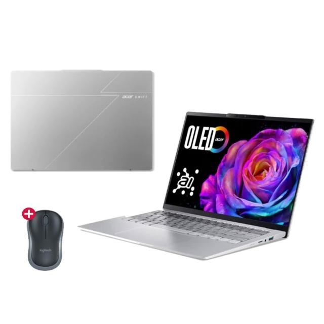 【Acer 宏碁】無線滑鼠組★14吋Ultra 9輕薄AI筆電(Swift Go/EVO/SFG14-74-97UR/Ultra 9-285H/32G/1TB/W11)