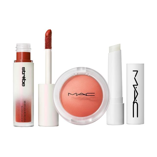 【M.A.C】超漾光持色美肌修顏組(超漾光持色奶凍腮紅7.3g+輕透光感腮紅蜜/打亮蜜4.3ml_雙11限定)