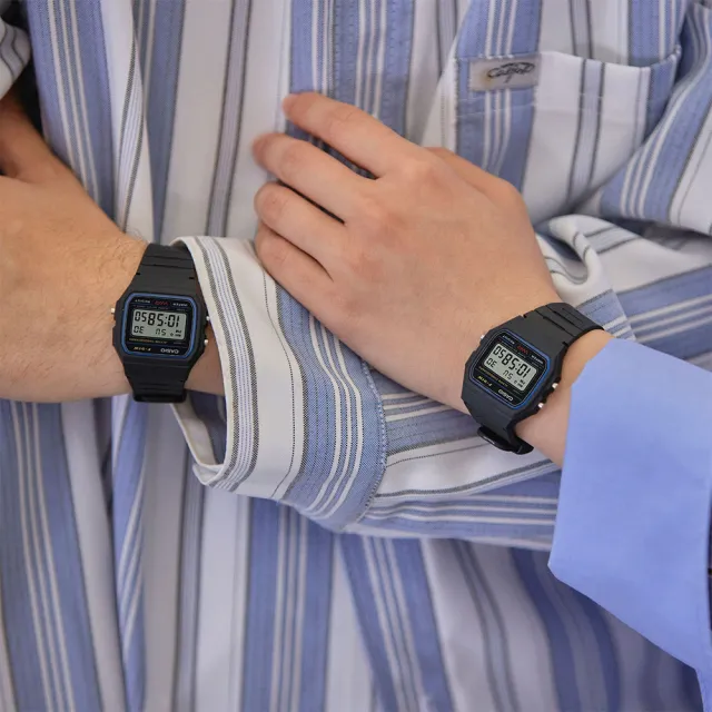 【CASIO 卡西歐】輕巧簡約鬧鈴電子錶 情人節 送禮(F-91W-1)