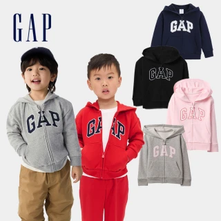 【GAP】男女幼童裝 Logo刺繡/印花連帽外套-多款任選(744384&742963)