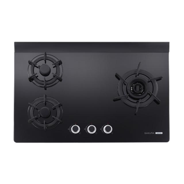 【SAKURA 櫻花】三口雙炫火黑色強化玻璃檯面爐(G2932AG 原廠保固服務 基本安裝)