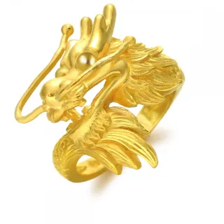 【點睛品】龍鳳呈祥 黃金戒指-龍_計價黃金(婚嫁系列)