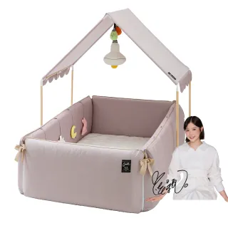 【gunite】多功能第三代落地式沙發嬰兒陪睡床0-6歲+屋頂組(雅典藕)
