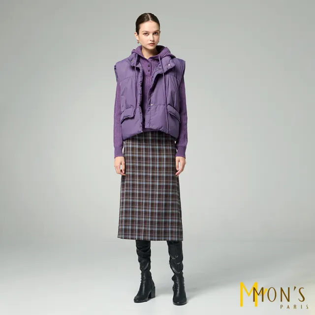 【MON’S】英倫風格紋鉛筆裙