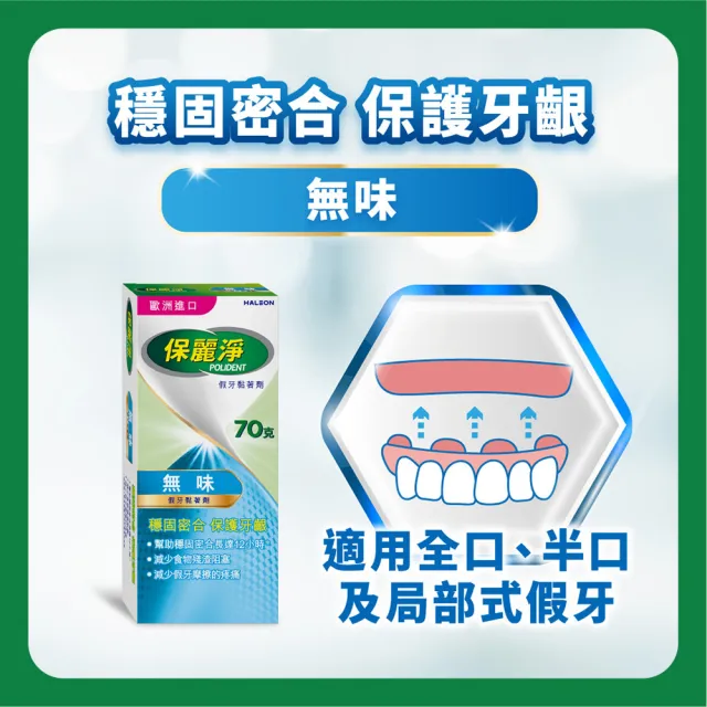 【保麗淨】假牙清潔錠36錠+假牙黏著劑70g