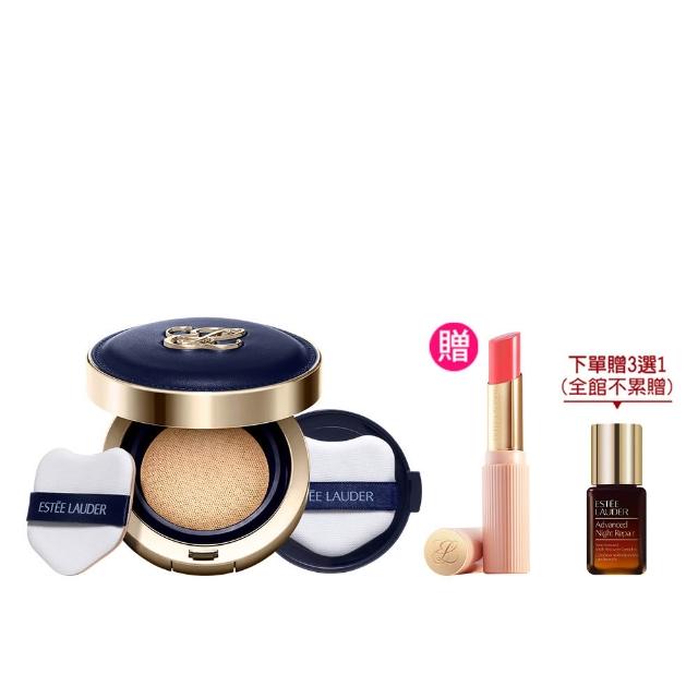 【Estee Lauder 雅詩蘭黛】粉持久天生美肌氣墊粉餅(SPF20-25/PA+++/一盒2蕊液態粉餅/IU同款/防曬/雙11限定)