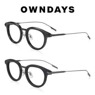 【OWNDAYS】BACK in BLACK系列波士頓鈦金屬膠框眼鏡(OB2011G-5A)