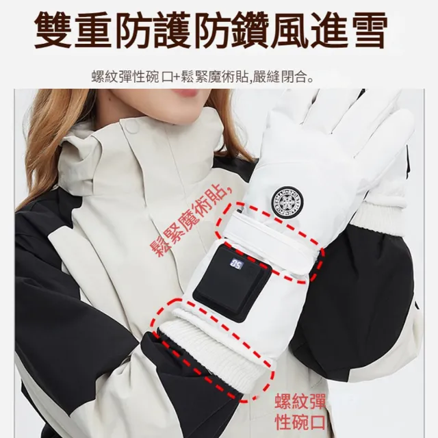 【ANTIAN】USB冬季電熱保暖手套 機車防寒防風手套 發熱手套 手部熱敷驅寒儀