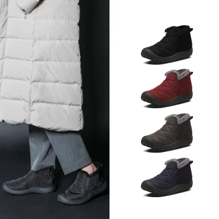 【Paperplanes】韓國空運。立體車縫防潑水鋪毛厚底止滑情侶中短筒雪靴/版型偏小(7-1539/現貨)