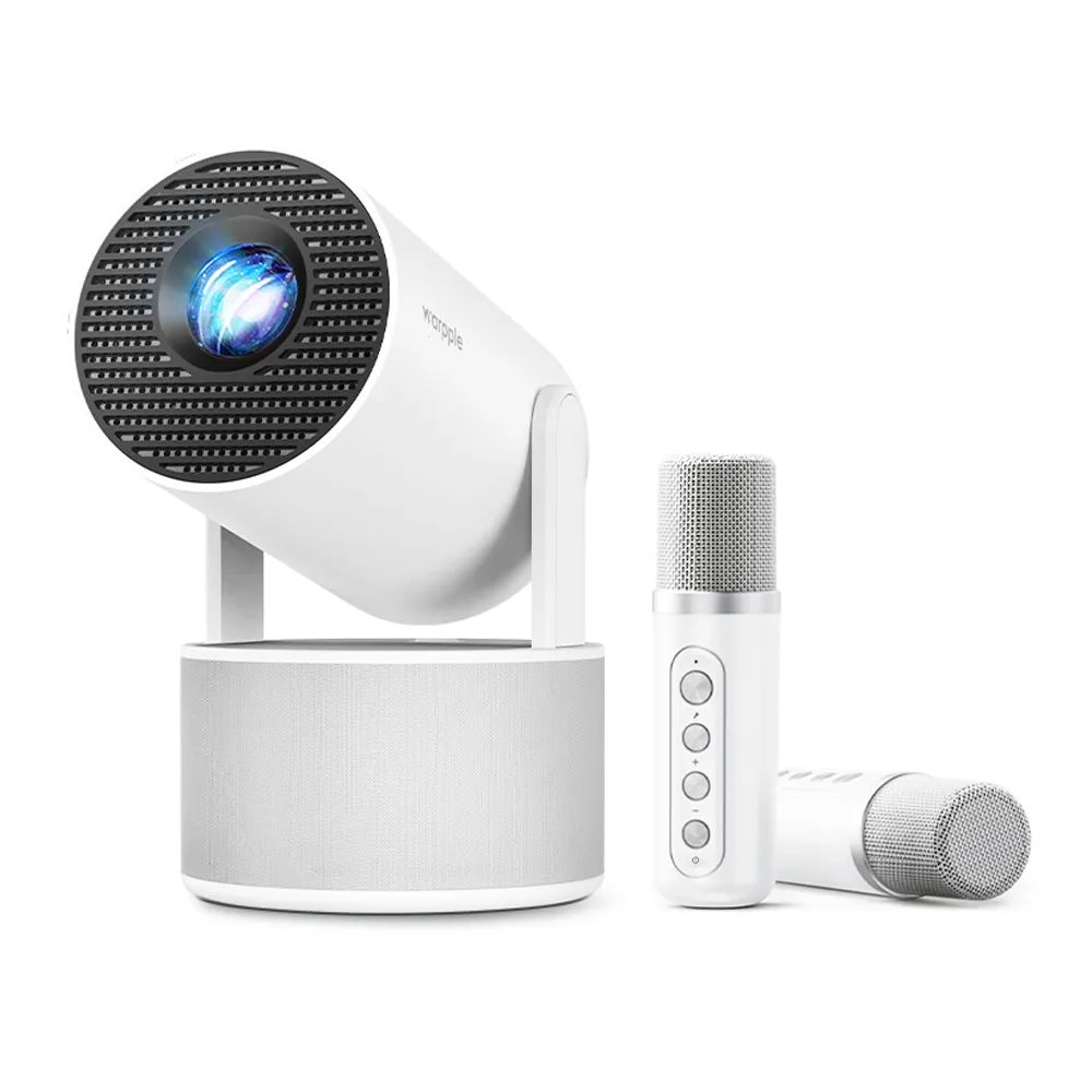 【Warpple】短焦智慧投影機 LA6(支援4K解碼/20W獨立音響/雙麥K歌系統/靈動雲台)