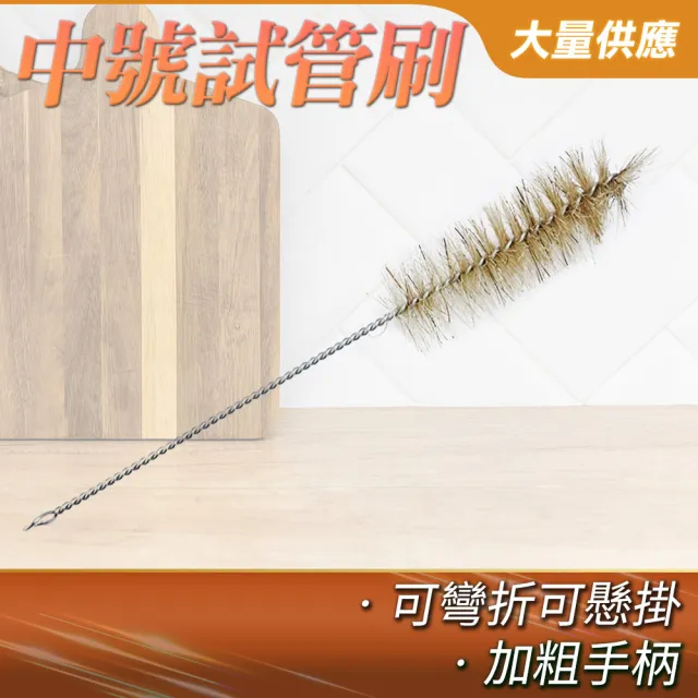 【宅家】2入中號試管刷 瓶口清潔刷 縫隙清潔刷 導管清潔刷(奶瓶刷165-TTBM 試管刷 試管清潔刷)