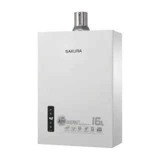 【SAKURA 櫻花】16L第二代四季溫智能恆溫強制排氣熱水器(DH1635F 原廠技師到府基本安裝)