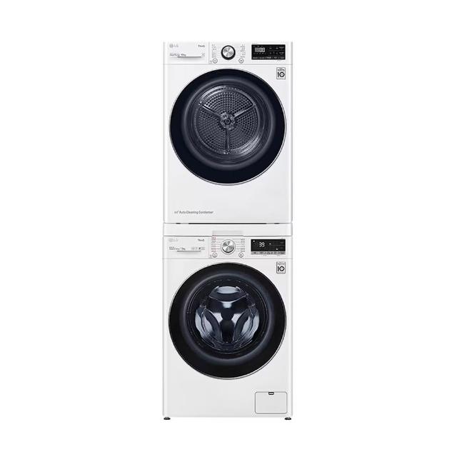 【LG 樂金】13公斤+10公斤〔Wash & Dryer〕免曬衣乾衣機+蒸洗脫變頻滾筒-冰瓷白(WD-S13VCW+WR-100VW)