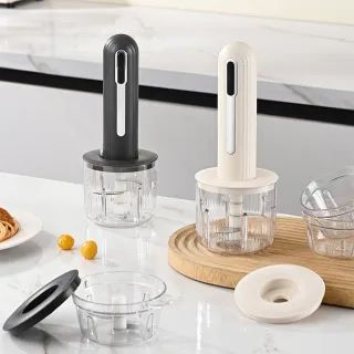 【伊德萊斯】多功能無線電動食物調理機 搗蒜器 電動絞肉機 附3個小碗(料理機 蒜頭機 電動切蒜機)