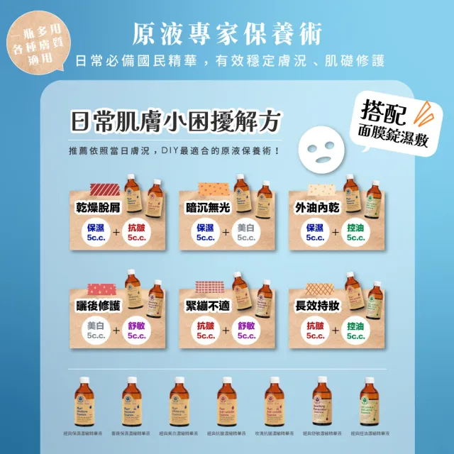 【Nature Tree】濃縮精華肌能任選 250ml 5入組-保濕x2+任選x3(250mlx5)