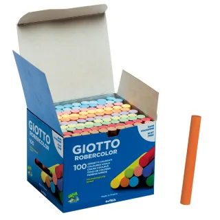 【GIOTTO】無毒環保粉筆-校園10色100入(抗敏感 少灰 安全)