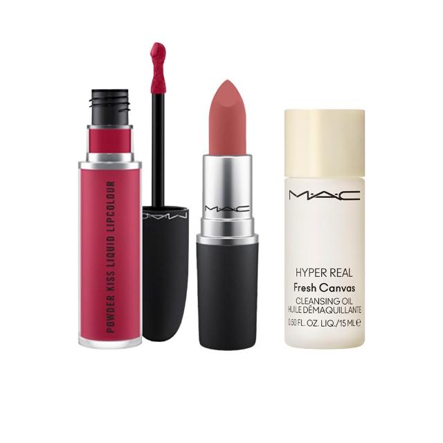 【M.A.C】明星柔霧唇妝組(絲柔粉霧唇膏任選色+絲柔粉霧唇釉任選色)