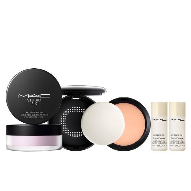 【M.A.C】無瑕磨皮濾鏡粉餅組(超持妝輕透濾鏡蜜粉/超持妝無瑕粉餅SPF15/PA+_13g /粉餅空盒_不含粉撲 /防曬)