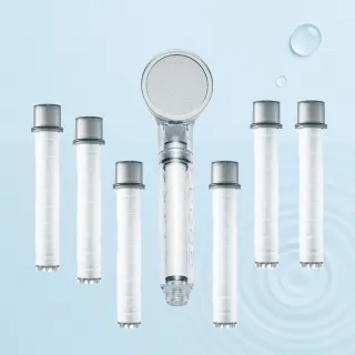 【BODYLUV】純淨完美蓮蓬頭+純淨完美蓮蓬頭濾芯6入(一年份組合)