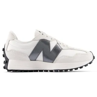 【NEW BALANCE】327 女鞋 休閒鞋 運動鞋 白 灰銀 麂皮 B楦 NB(WS327JWB)
