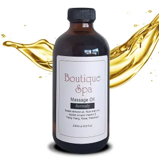 【Boutique spa 頂級SPA香氛】片刻安寧植物按摩油-230ml(獨家精油配方-瞬間紓壓)