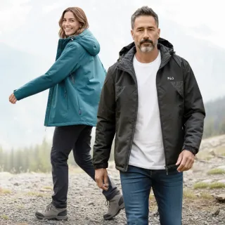 【YT shop】戶外防水防風 雙面穿機能 保暖鋪棉 衝鋒外套(衝鋒外套/保暖外套/防水外套)