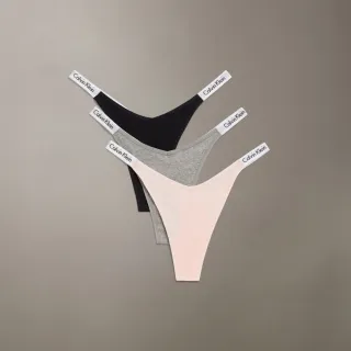 【CALVIN KLEIN】官方旗艦館CK Carousel 棉質彈性丁字褲 3 件組 _拚色