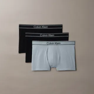 【CALVIN KLEIN】官方旗艦館CK 棉質人造絲混紡平口內褲 3 件組_拼色