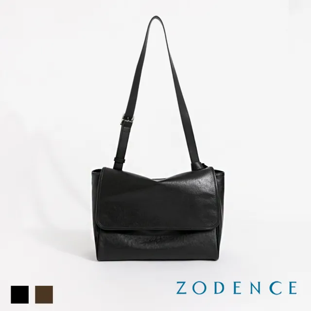 【ZODENCE 佐登司】MYRA植鞣真皮極簡個性長方肩背大包(多色/新品)