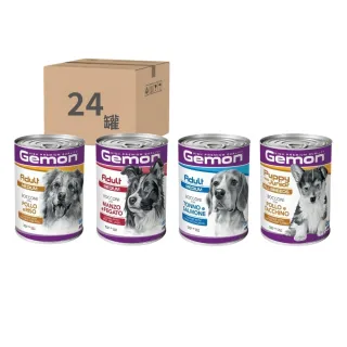 【Gemon 啟蒙】主食犬罐頭415g-24入(狗罐頭、義大利主食罐、狗主食罐、幼犬罐頭、成犬罐頭 全齡適用)