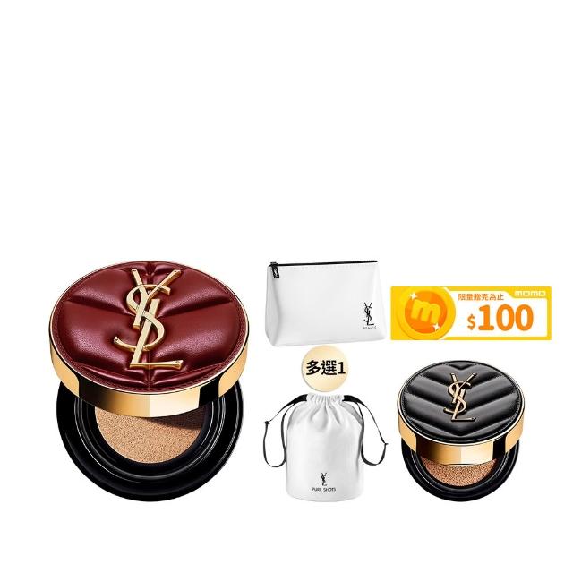 【YSL】官方直營 恆久完美霧光氣墊粉餅 雲朵皮革版(任選1款/新品上市/氣墊)