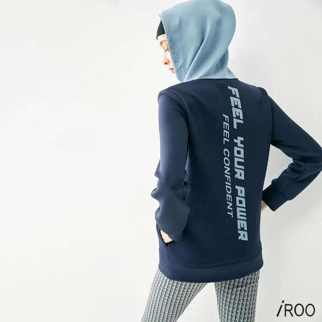 【iROO】雲朵保暖撞色連帽上衣