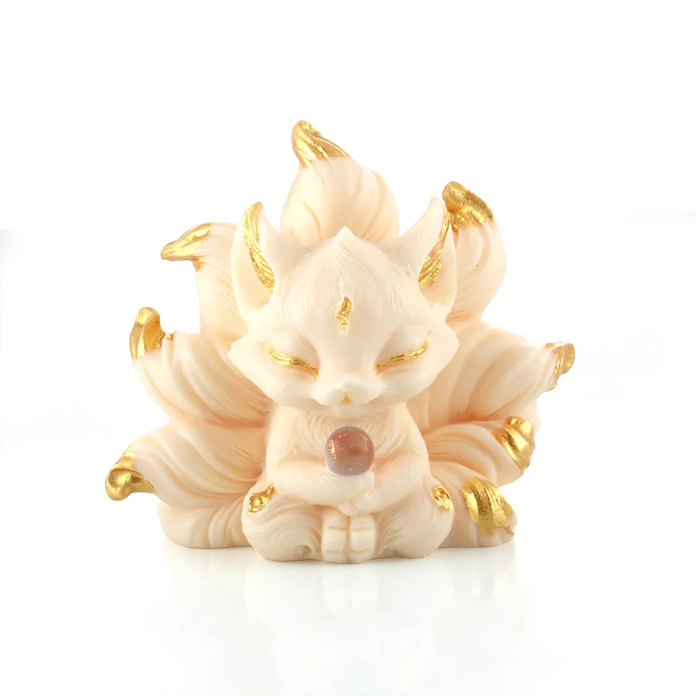 【Woogie武吉珠寶】象牙果九尾小擺件(72x70mm)