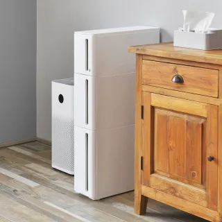 【日本squ+】Storanti日製17面寬抽屜式隙縫收納櫃附輪-1M+1L+1LL-多色可選(夾縫 狹縫 縫隙櫃 置物櫃)