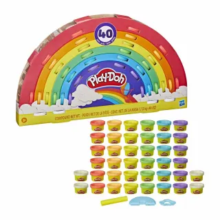 【PLAYDOH 培樂多】MOMO獨家 彩虹黏土40色