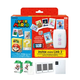 【FUJIFILM 富士】instax mini Link3 超級瑪利歐特別版 印相機 原廠公司貨(贈40張底片原廠相冊組合)